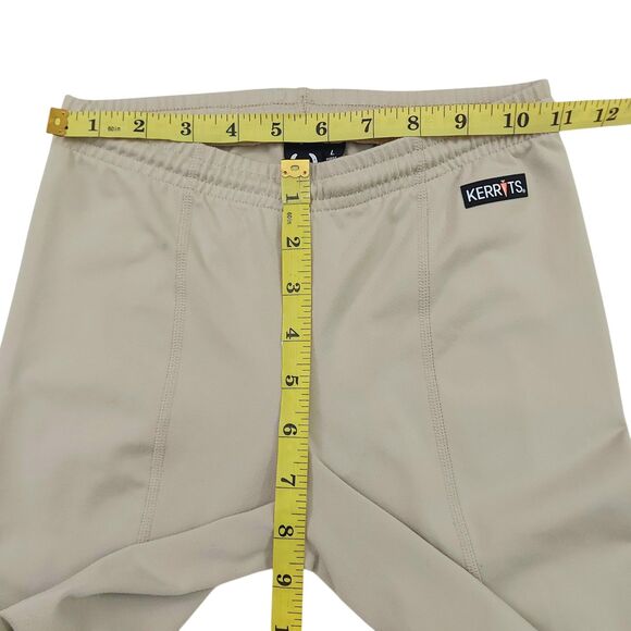 Kerrits Breeches Girls Large Beige Knee Patch Full Seat Equestrian Stretch - Picture 10 of 11